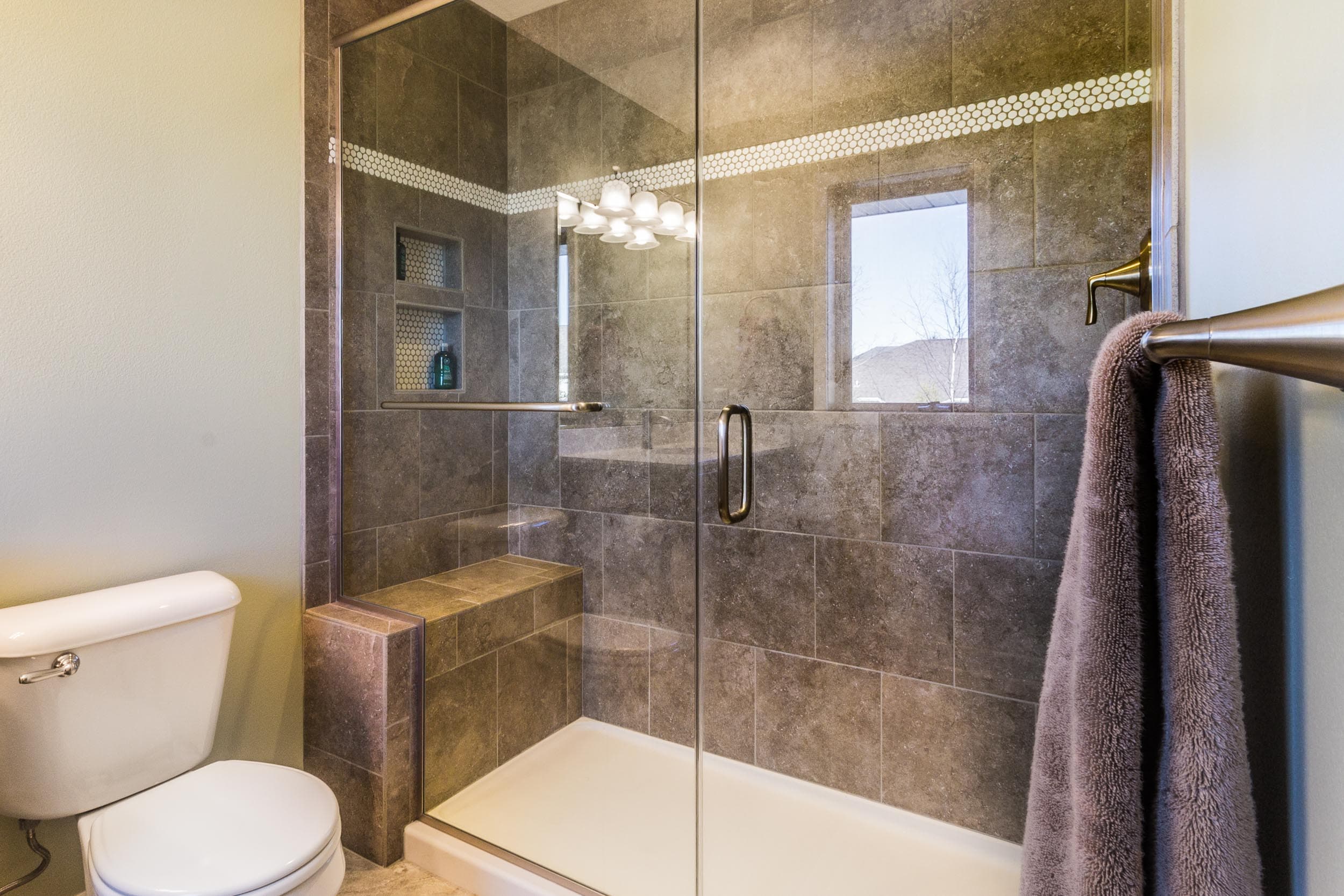 Spa Shower with Built-in Seating
