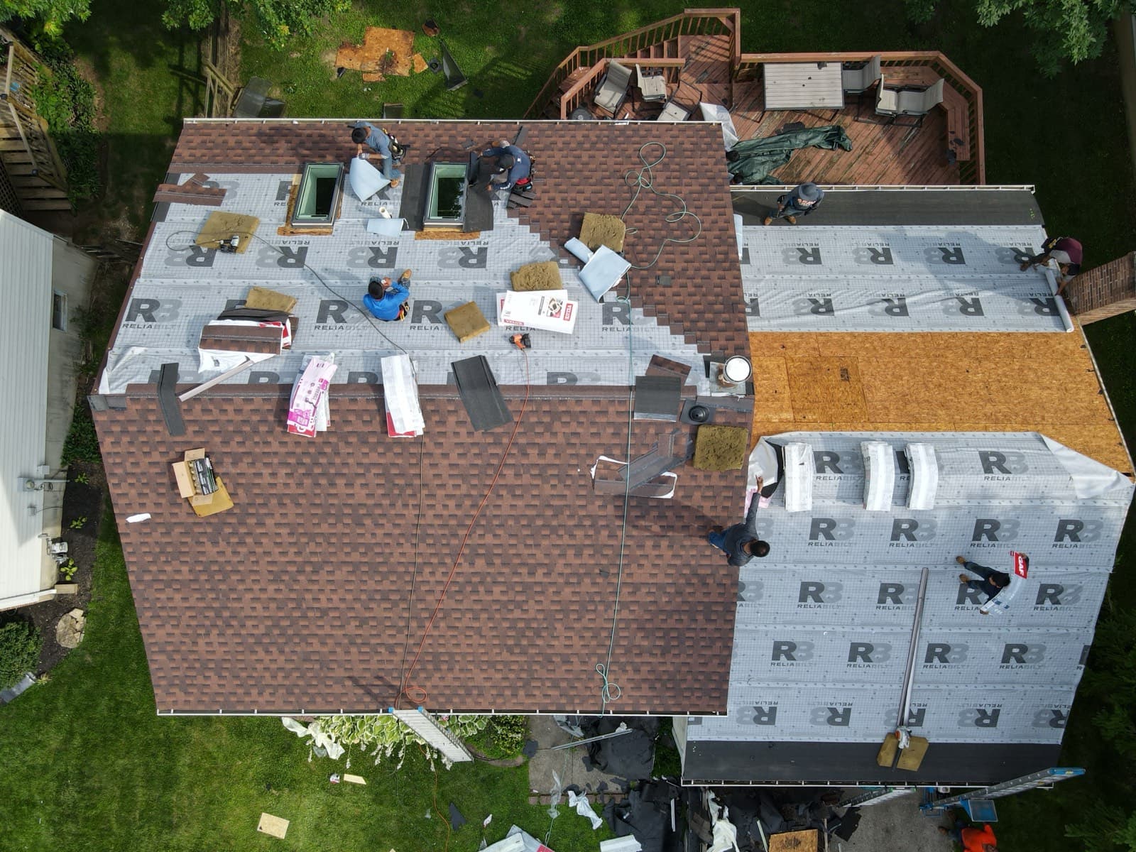 Residential Roof Replacement — Aerial View